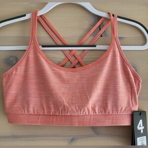 NWT FourLaps Vitality Sports Bra Peach Blush Space Dye size M